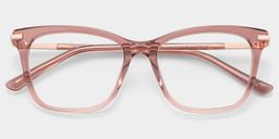 Lunettes rectangulaires rose clair Eliot1