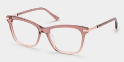 Lunettes rectangulaires rose clair Eliot2