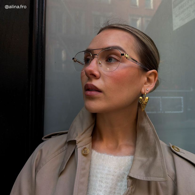 Lunettes Emily Aviateur Or Clair