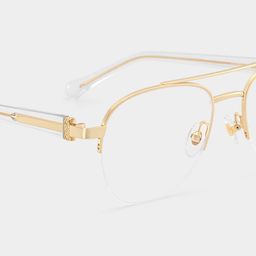 Lunettes Emily Aviateur Or Clair5