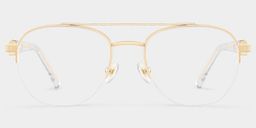 Lunettes Emily Aviateur Or Clair1