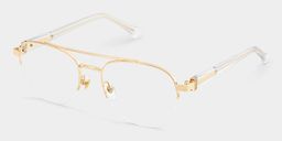 Lunettes Emily Aviateur Or Clair3