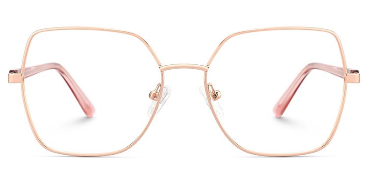 Lunettes géométriques Billie en or rose