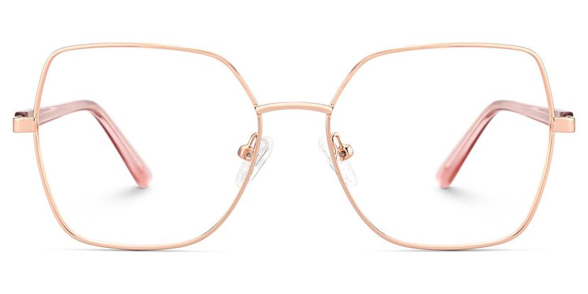 Lunettes géométriques Billie en or rose