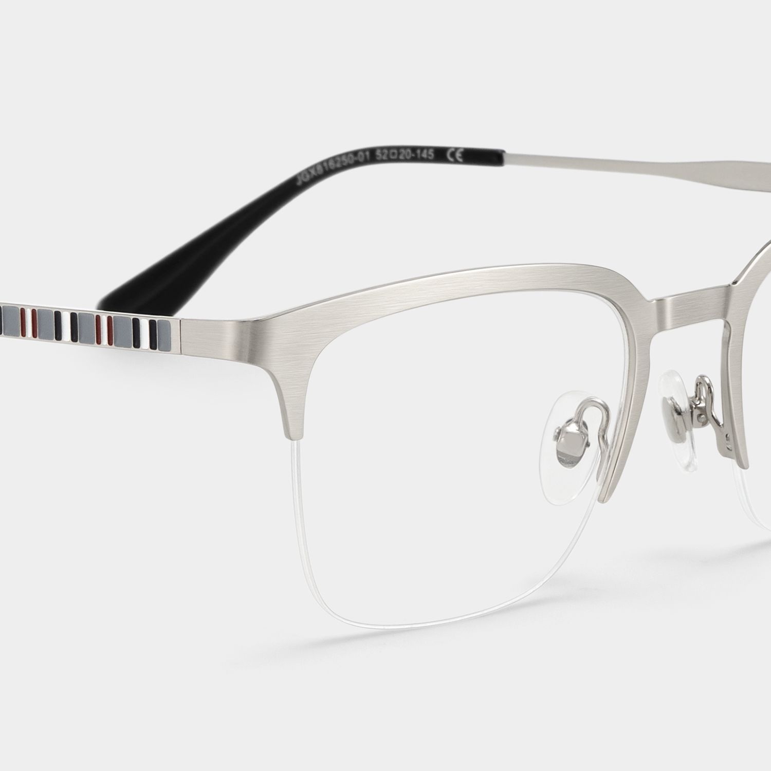 Montures de lunettes Browline Peyton argentées | ZEELOOL4