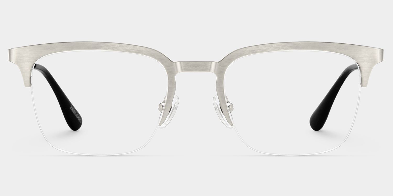 Montures de lunettes Browline Peyton argentées | ZEELOOL1