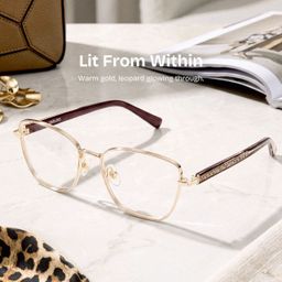 Lucille Lunettes Papillon Dorées0