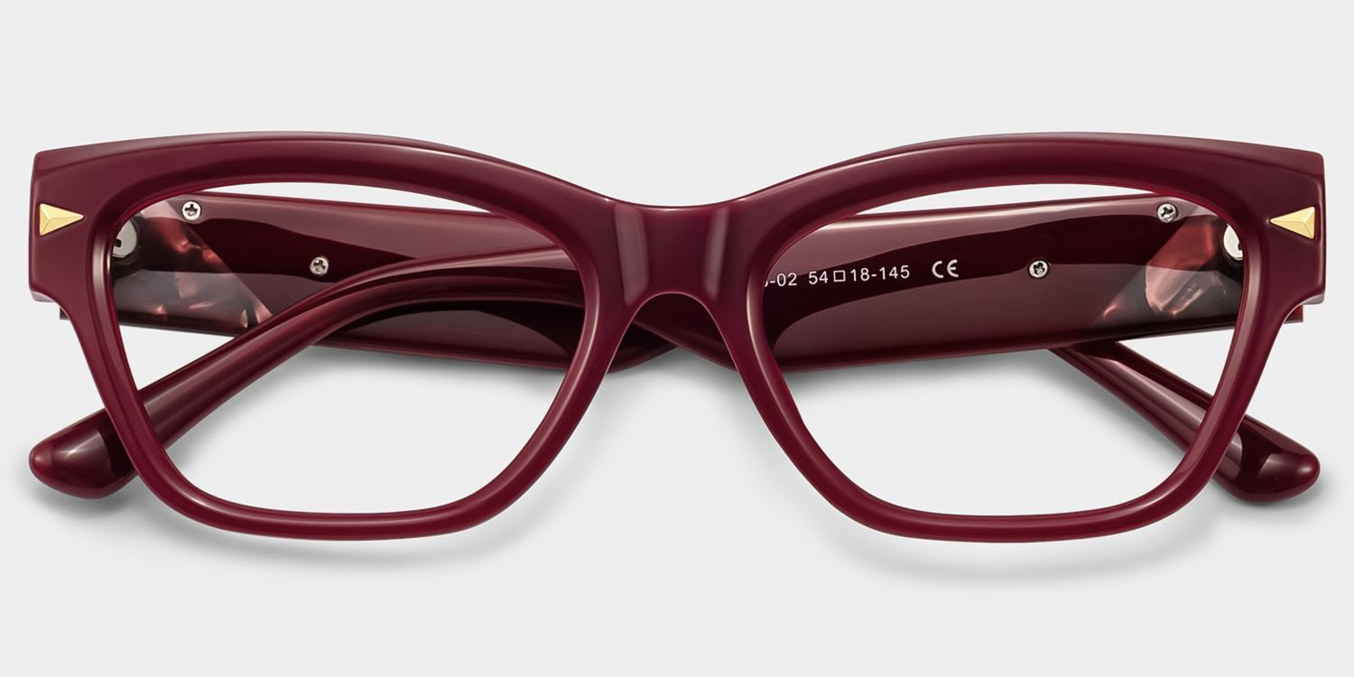 Lunettes œil-de-chat Briar bordeaux | ZEELOOL1