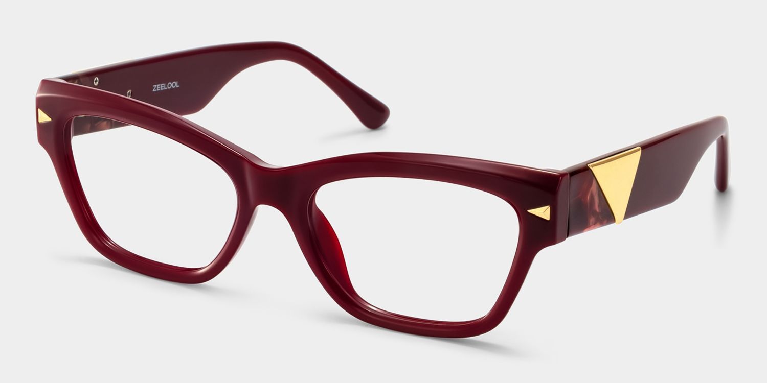 Lunettes œil-de-chat Briar bordeaux | ZEELOOL2