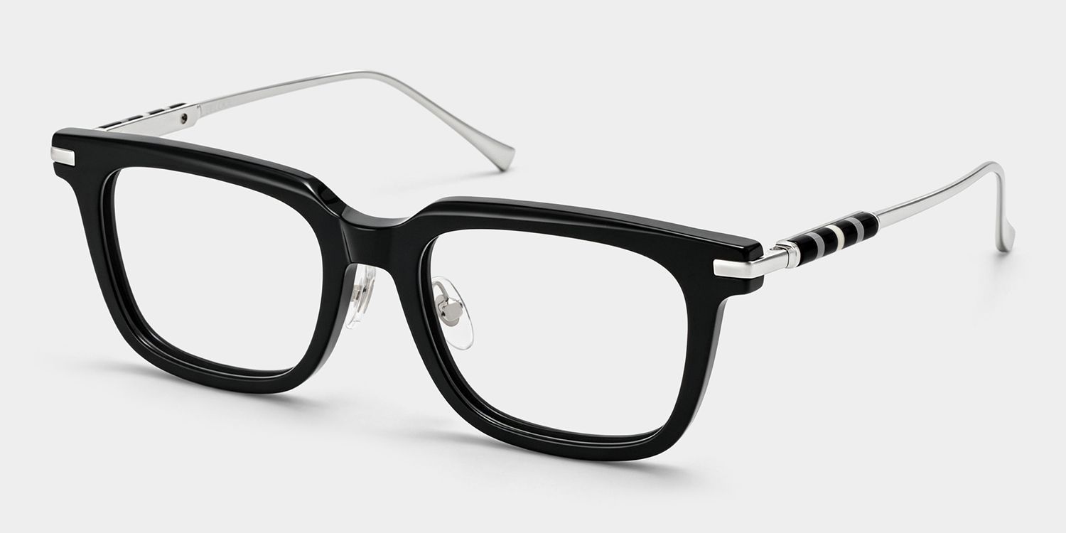 Lunettes Rayne Noires Carrées à Monture Fine pour Homme | ZEELOOL2