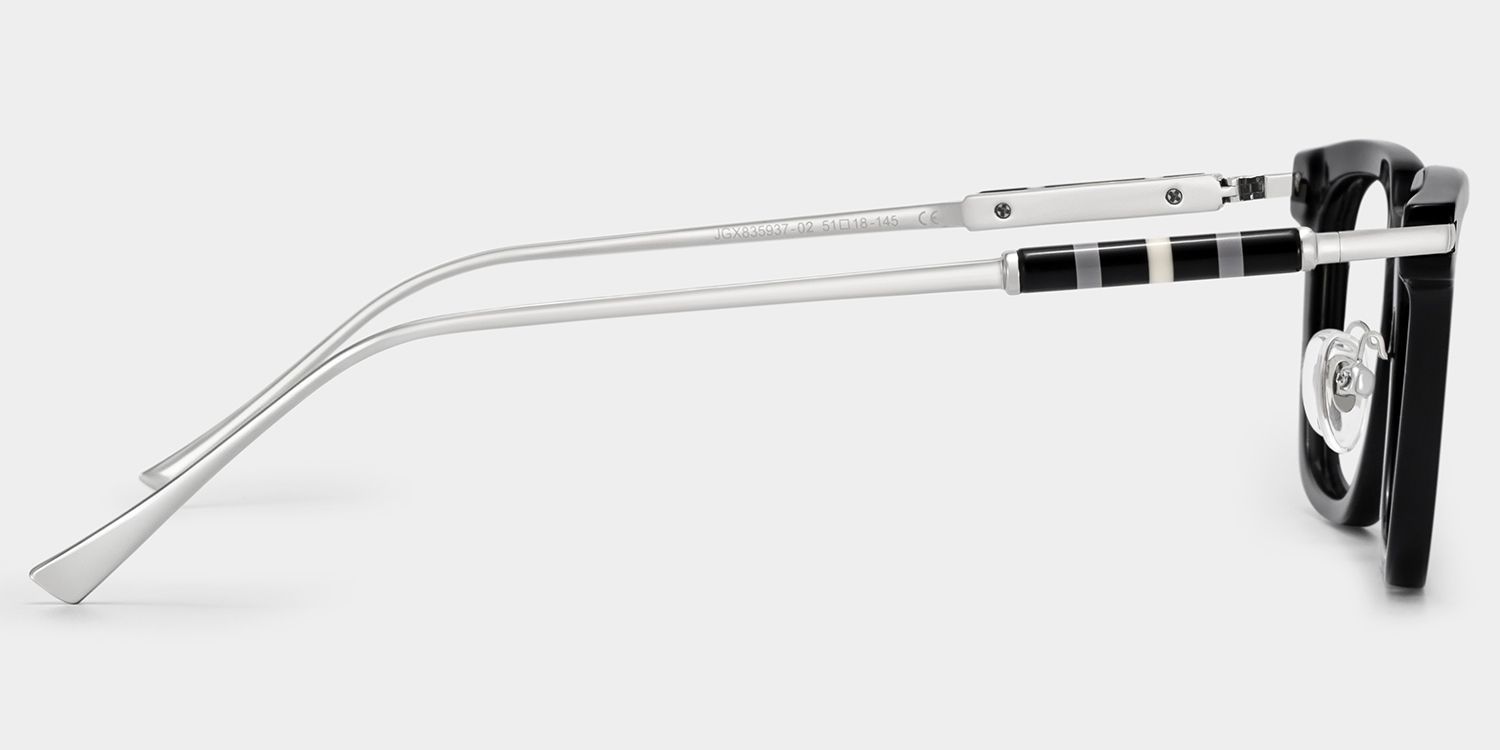Lunettes Rayne Noires Carrées à Monture Fine pour Homme | ZEELOOL3