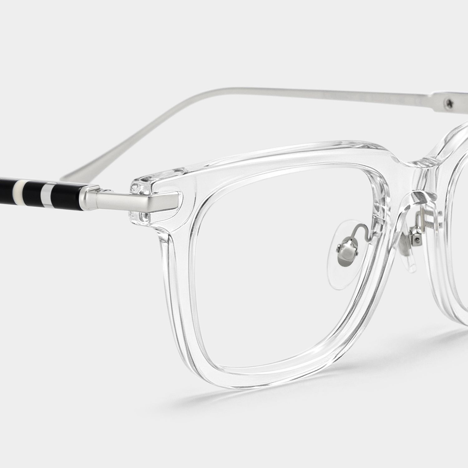 Monture de lunettes carrée transparente Rayne pour homme | ZEELOOL4