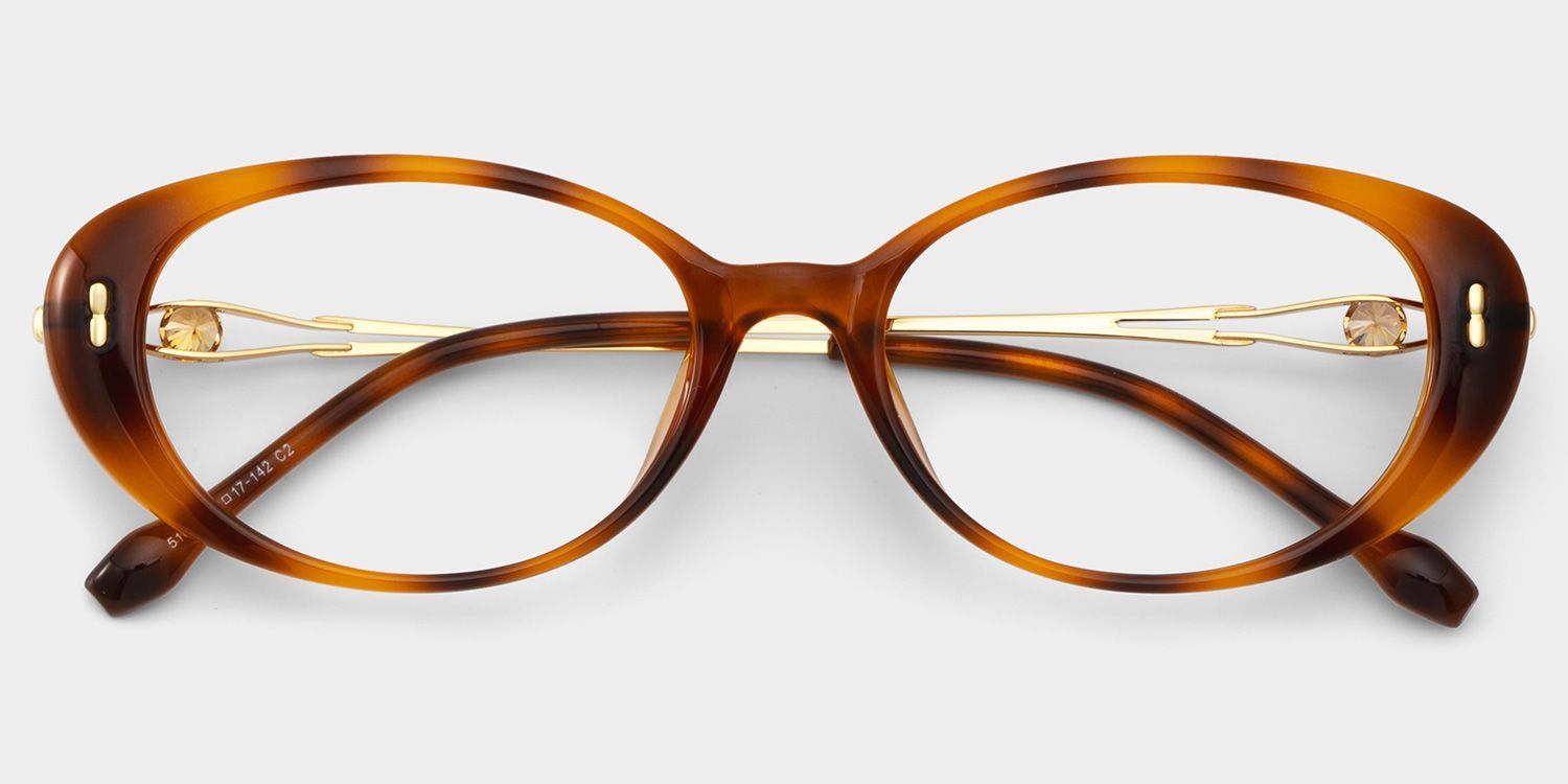 Lunettes Blaire à monture écaille de tortue avec monture ovale en ligne | ZEELOOL1