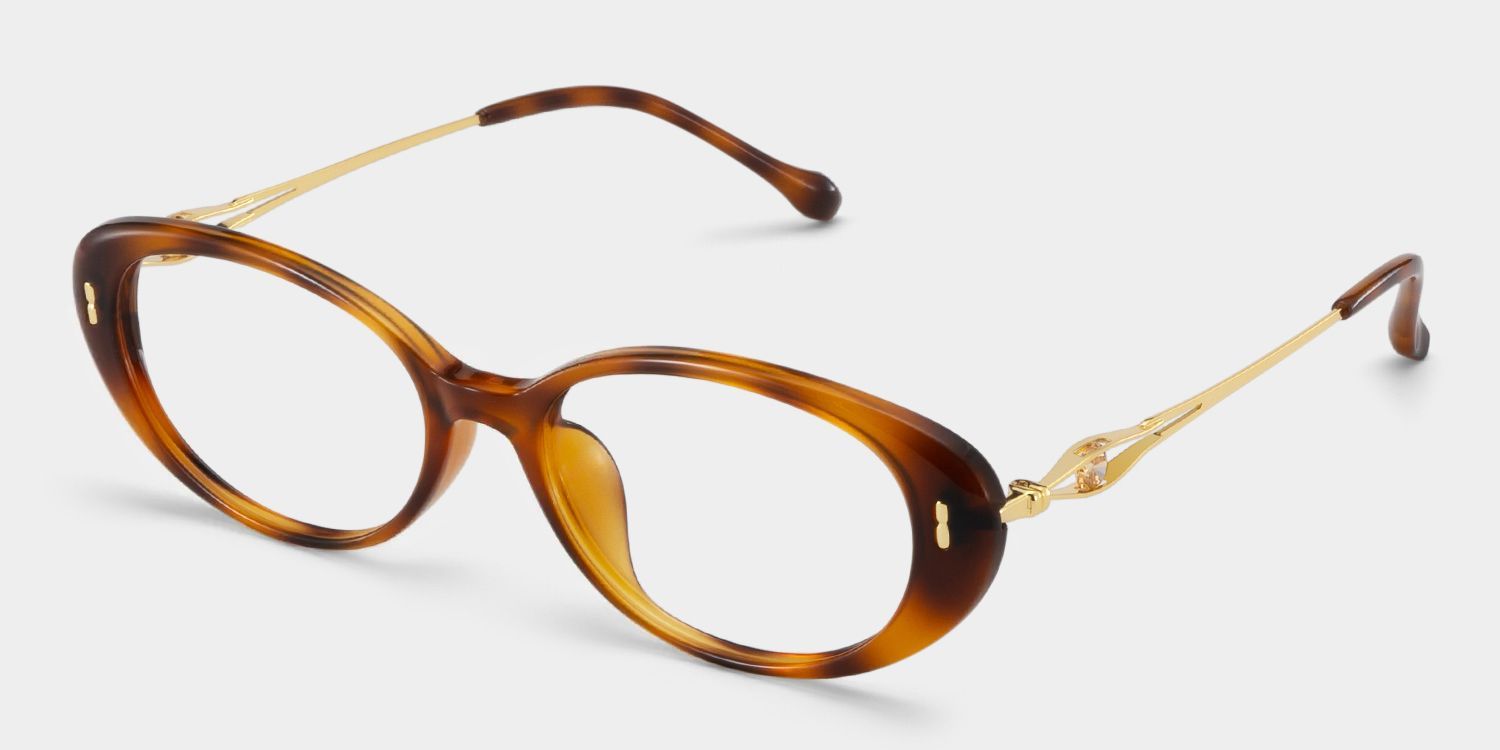 Lunettes Blaire à monture écaille de tortue avec monture ovale en ligne | ZEELOOL2