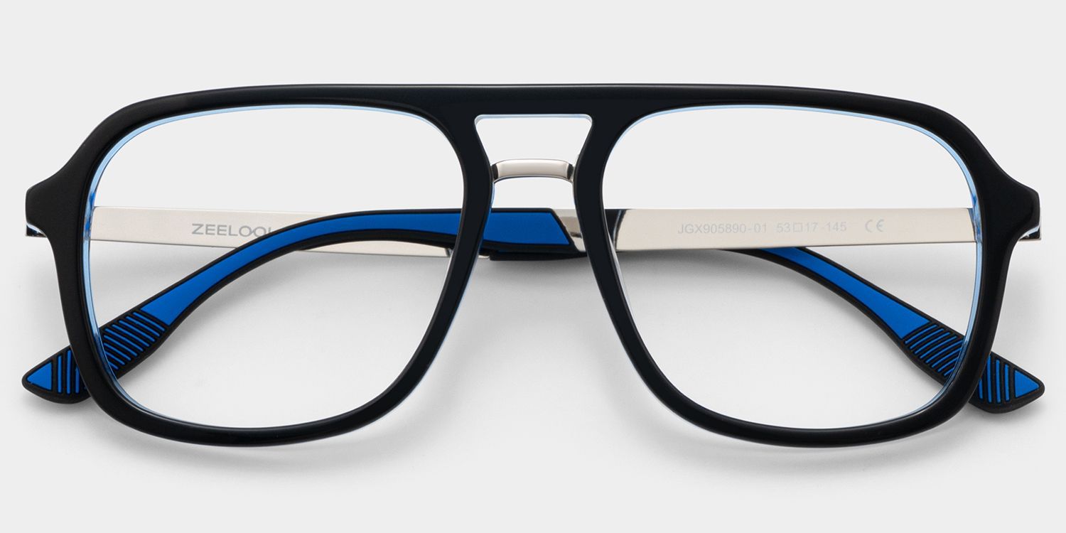 Lunettes Ryder aviateur bleues à monture mixte pour unisexe | ZEELOOL2