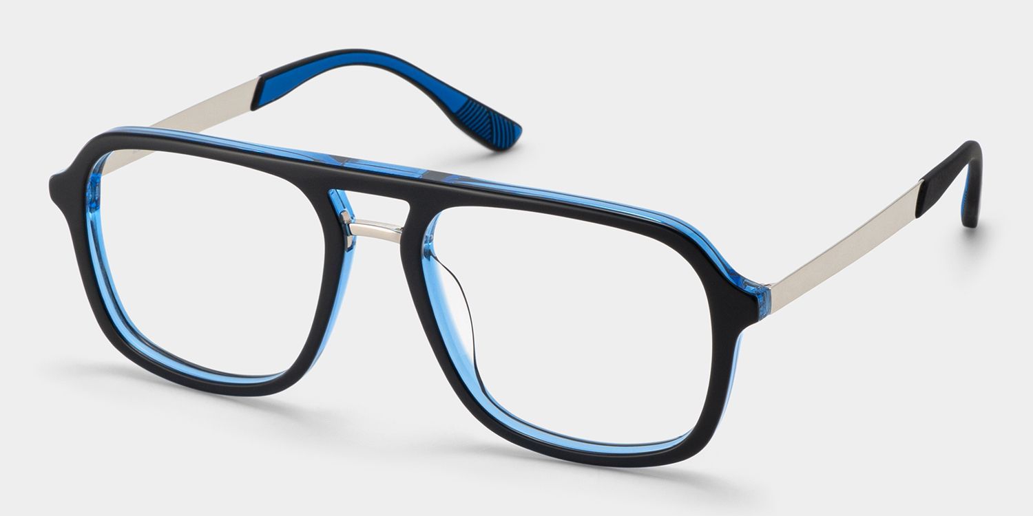 Lunettes Ryder aviateur bleues à monture mixte pour unisexe | ZEELOOL3