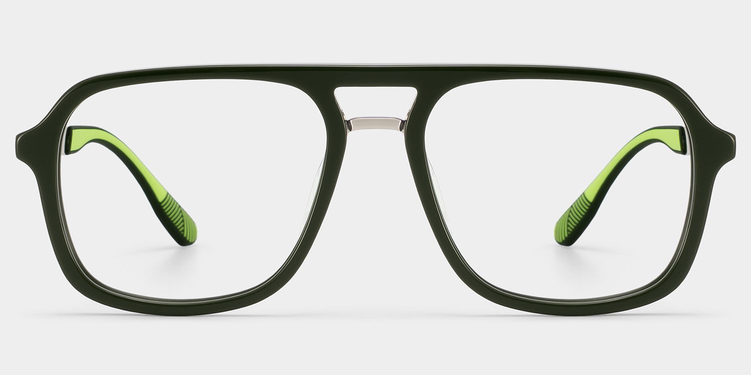 Ryder Lunettes Aviateur Vertes à Monture Mixte pour unisexe | ZEELOOL1