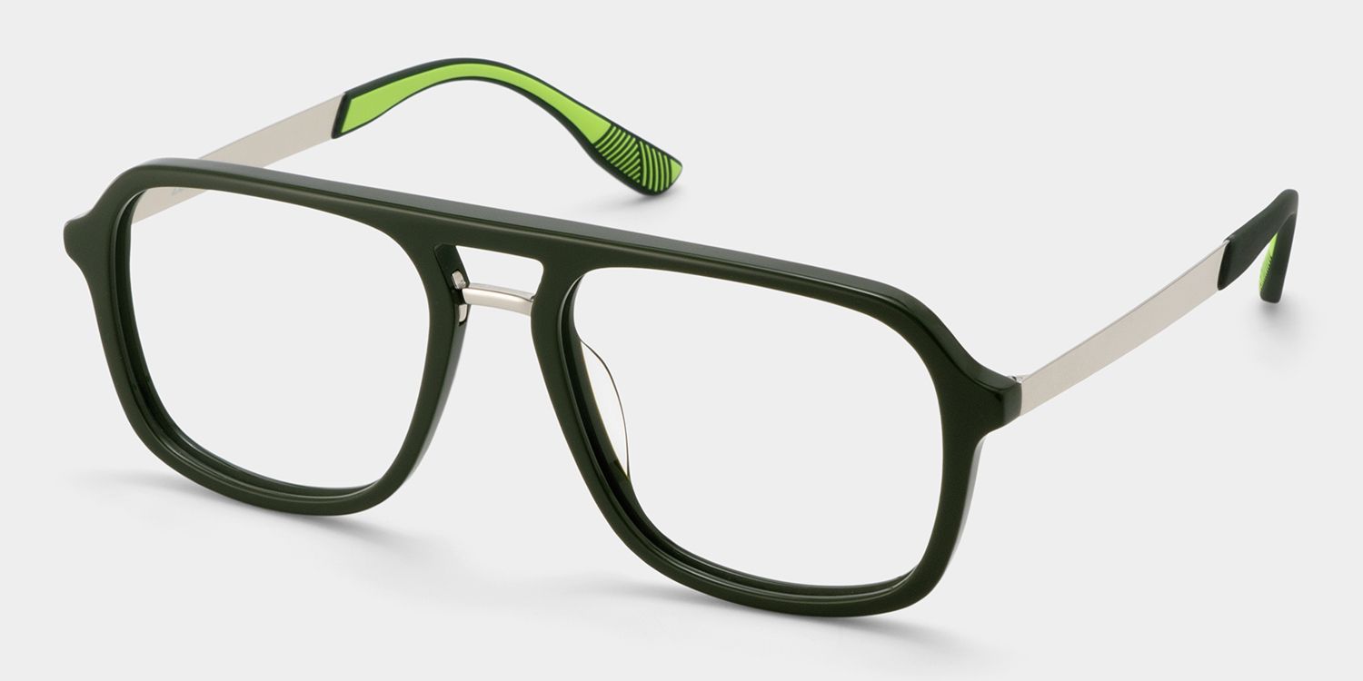 Ryder Lunettes Aviateur Vertes à Monture Mixte pour unisexe | ZEELOOL3