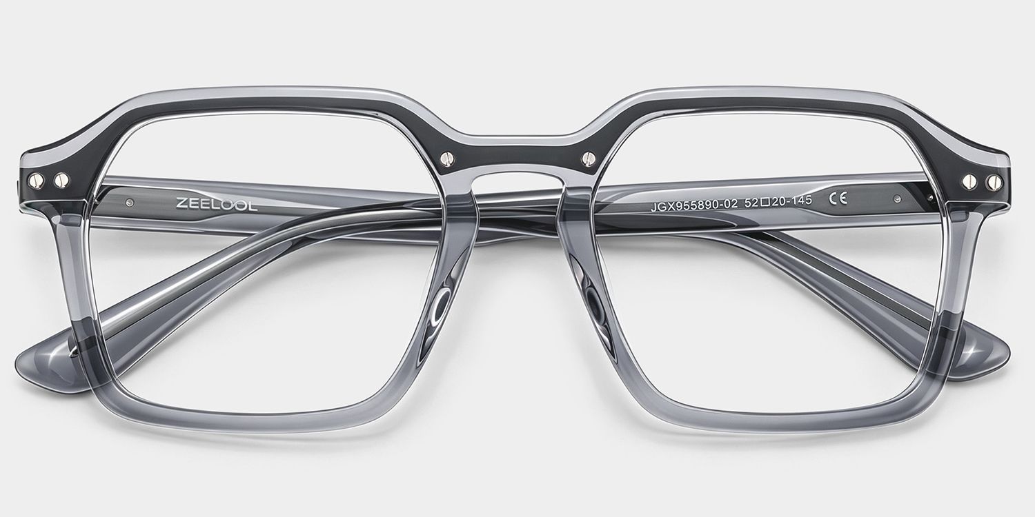 Lunettes Géométriques Grises Brendan au Style Audacieux et Tendance | ZEELOOL1