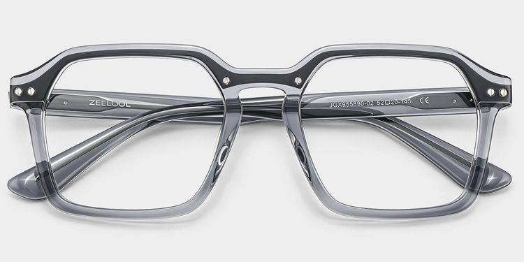 Brendan Gris Géométrique lunettes
