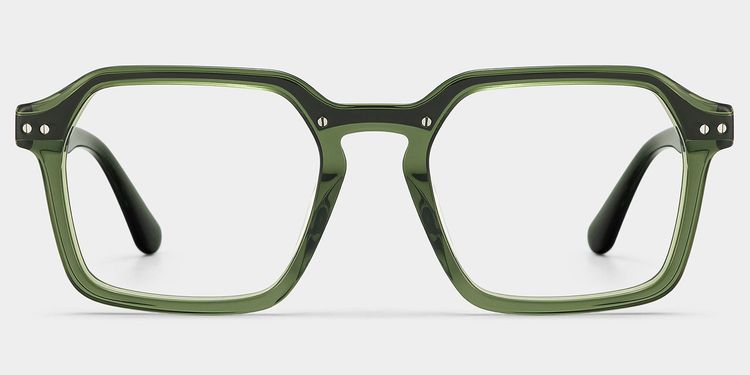 Brendan Vert Géométrique lunettes