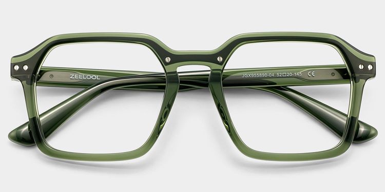 Brendan Vert Géométrique lunettes