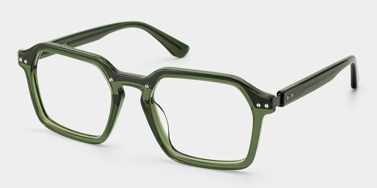 Lunettes Brendan Vertes Géométriques à Monture Mixte | ZEELOOL2
