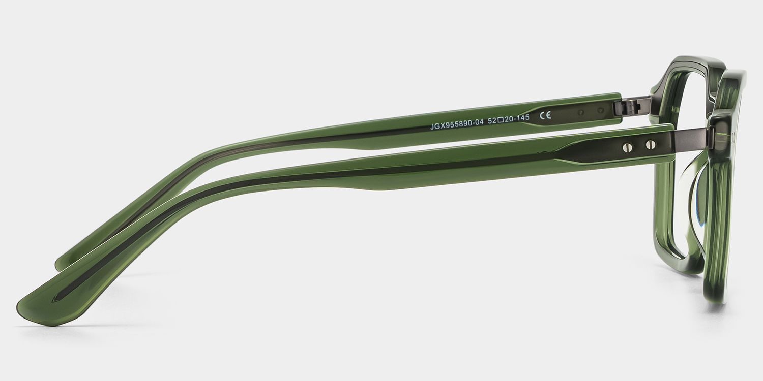 Lunettes Brendan Vertes Géométriques à Monture Mixte | ZEELOOL3