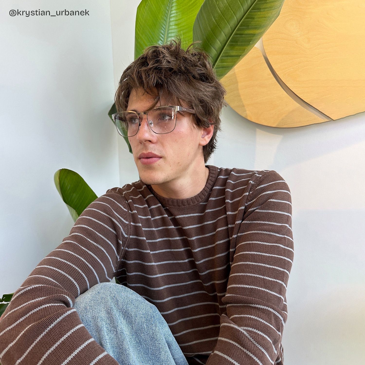Lunettes browline argentées Luke en ligne | ZEELOOL7