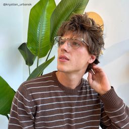 Lunettes browline argentées Luke8