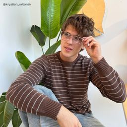 Lunettes browline argentées Luke9