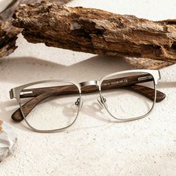 Lunettes browline argentées Luke0
