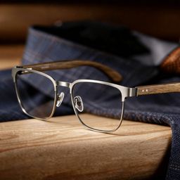 Lunettes browline argentées Luke1