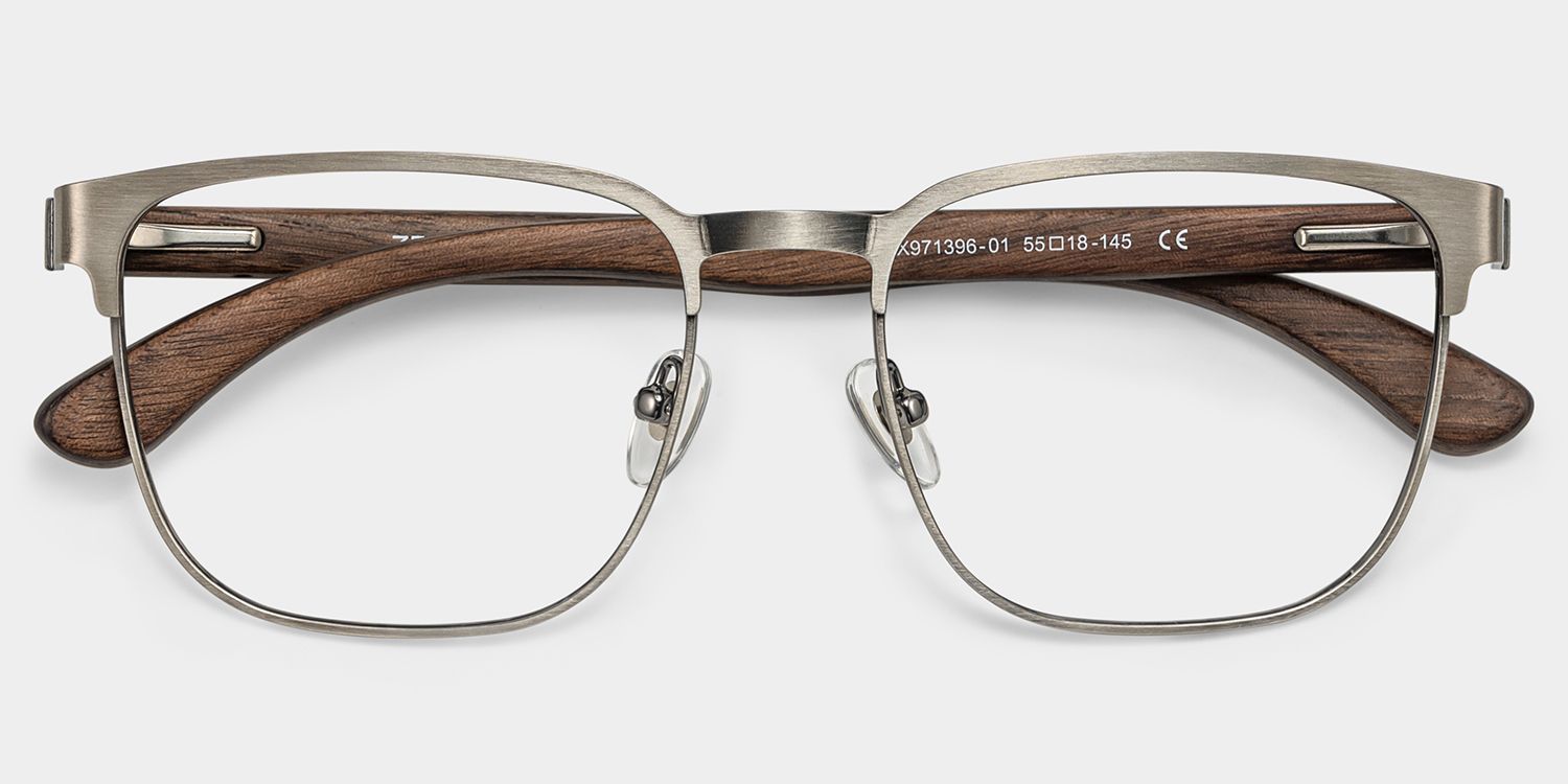 Lunettes browline argentées Luke en ligne | ZEELOOL3