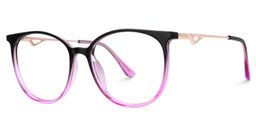 Lunettes Chanty rondes noir-violettes1