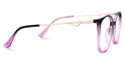 Lunettes Chanty rondes noir-violettes2