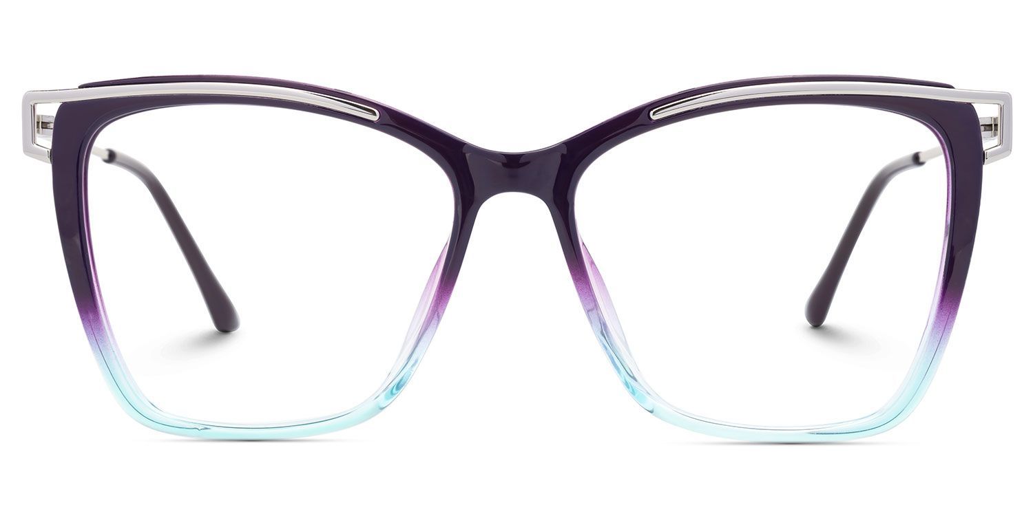 Monture de lunettes Krystle carrée bleu-violet | ZEELOOL1
