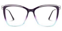 Lunettes Krystle carrées bleu-violet1
