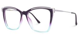 Lunettes Krystle carrées bleu-violet2