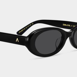 Les années 90 Noir Ovale lunettes de soleil5