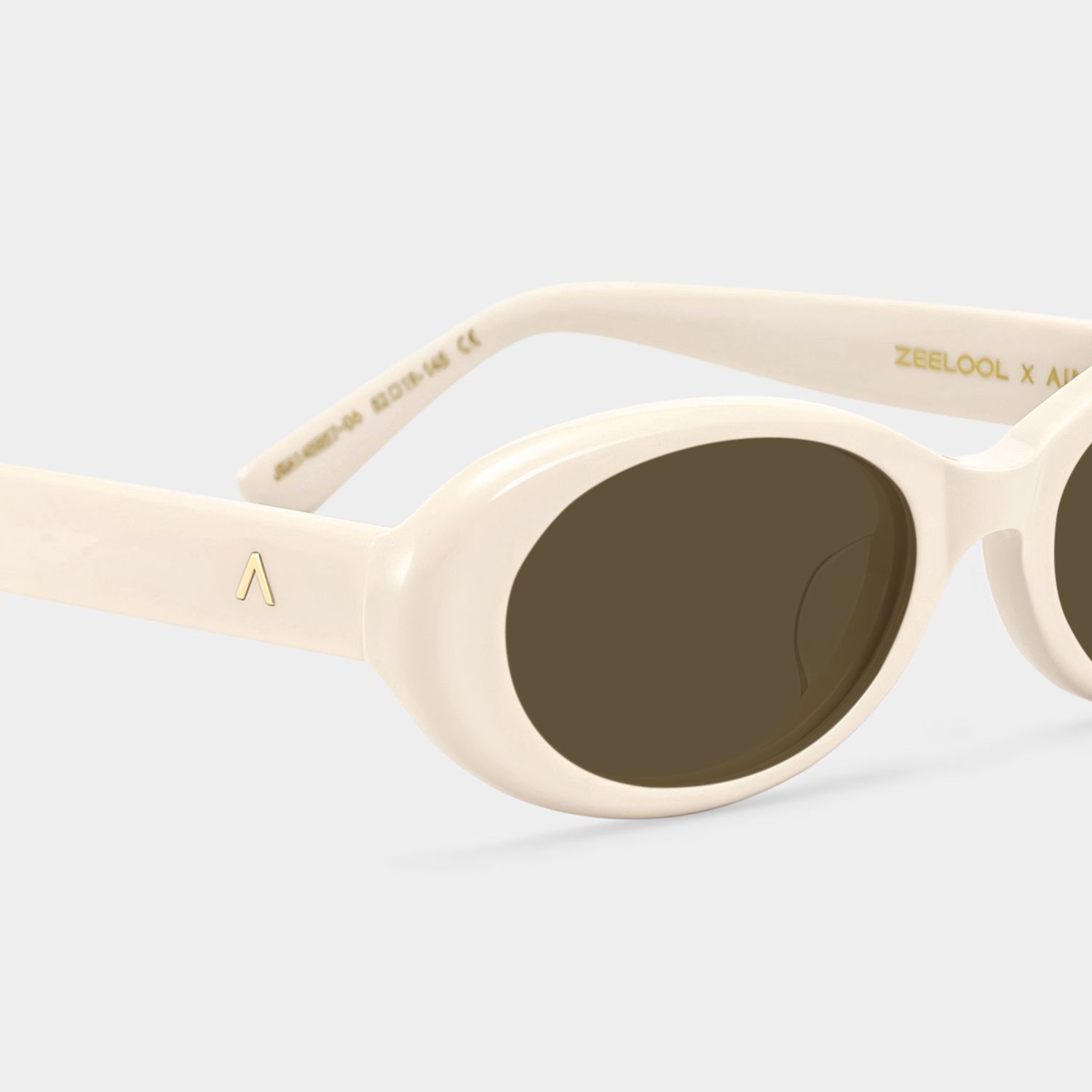 Lunettes de soleil ovales blanches Les années 90 ZEELOOL x Aimee Song5