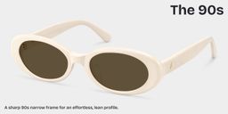 Les années 90 Blanc Ovale lunettes de soleil3