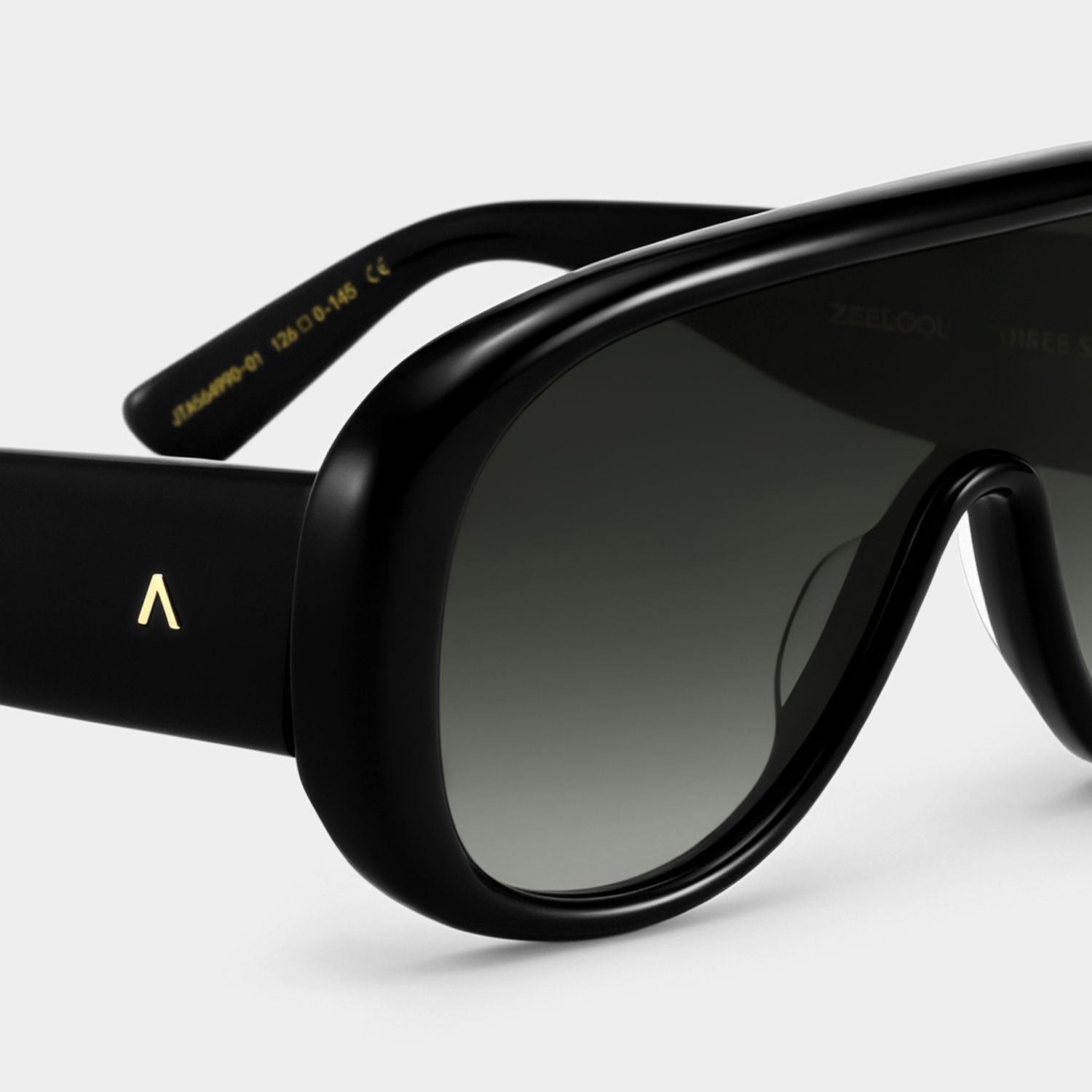 Lunettes de soleil noires The Shield ZEELOOL x Aimee Song5