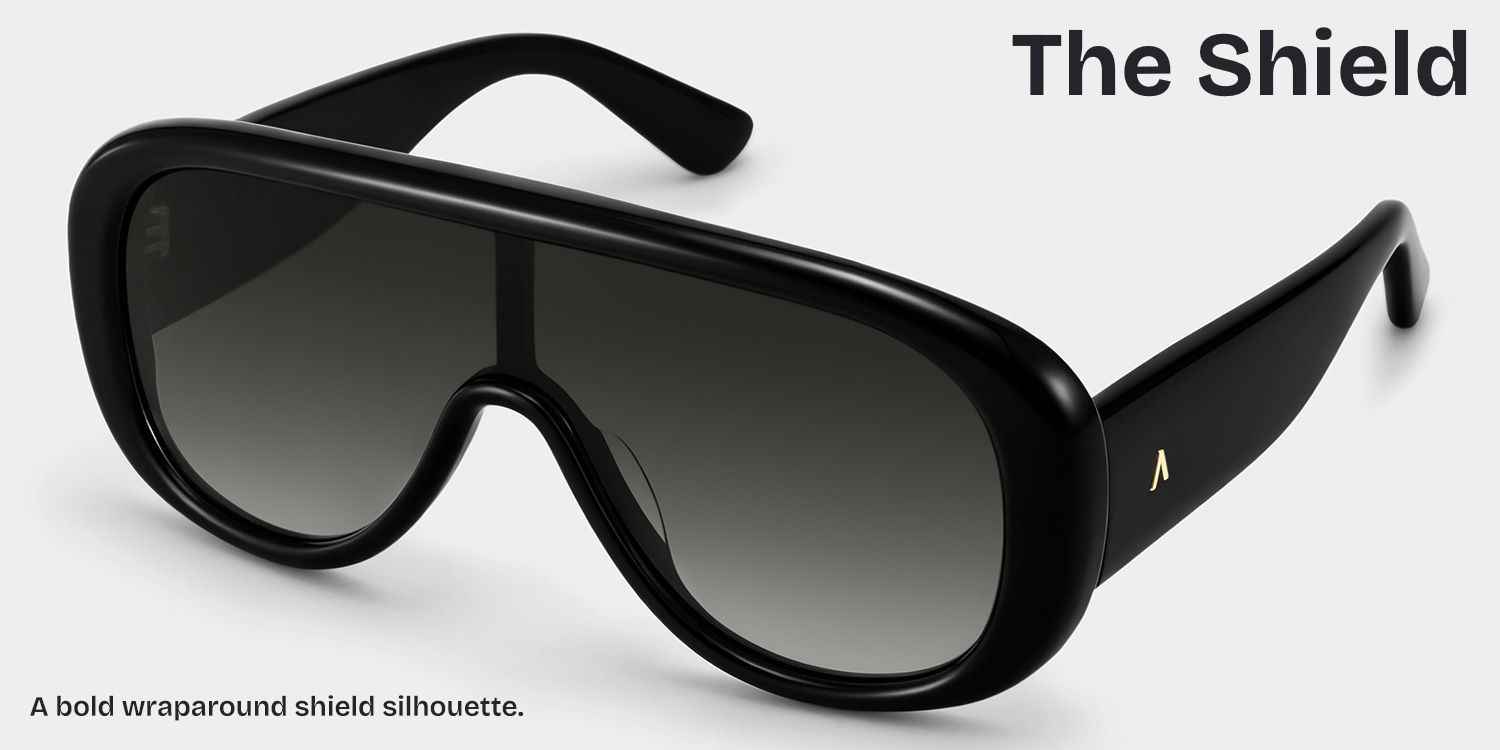 Lunettes de soleil noires The Shield ZEELOOL x Aimee Song3