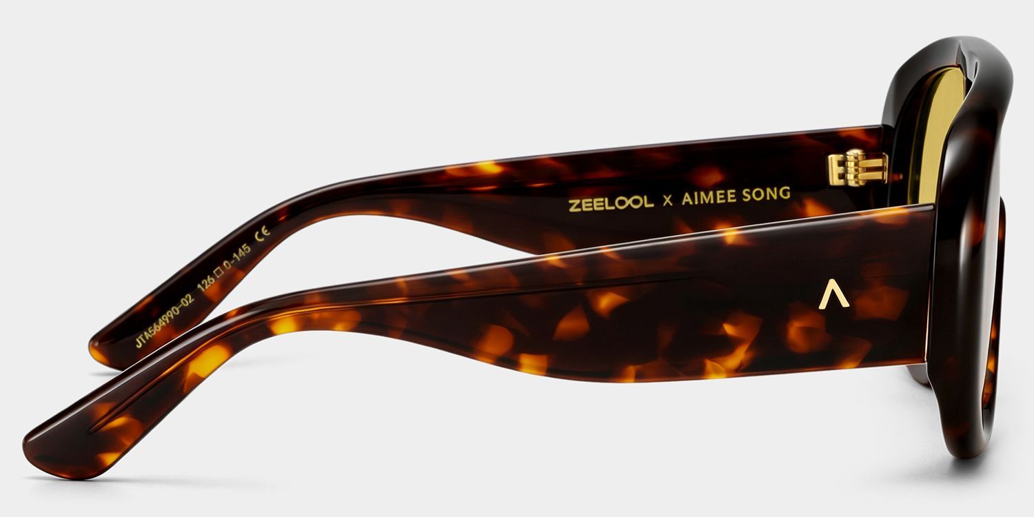 ZEELOOL x Aimee Song Les lunettes de soleil The Shield écaille4