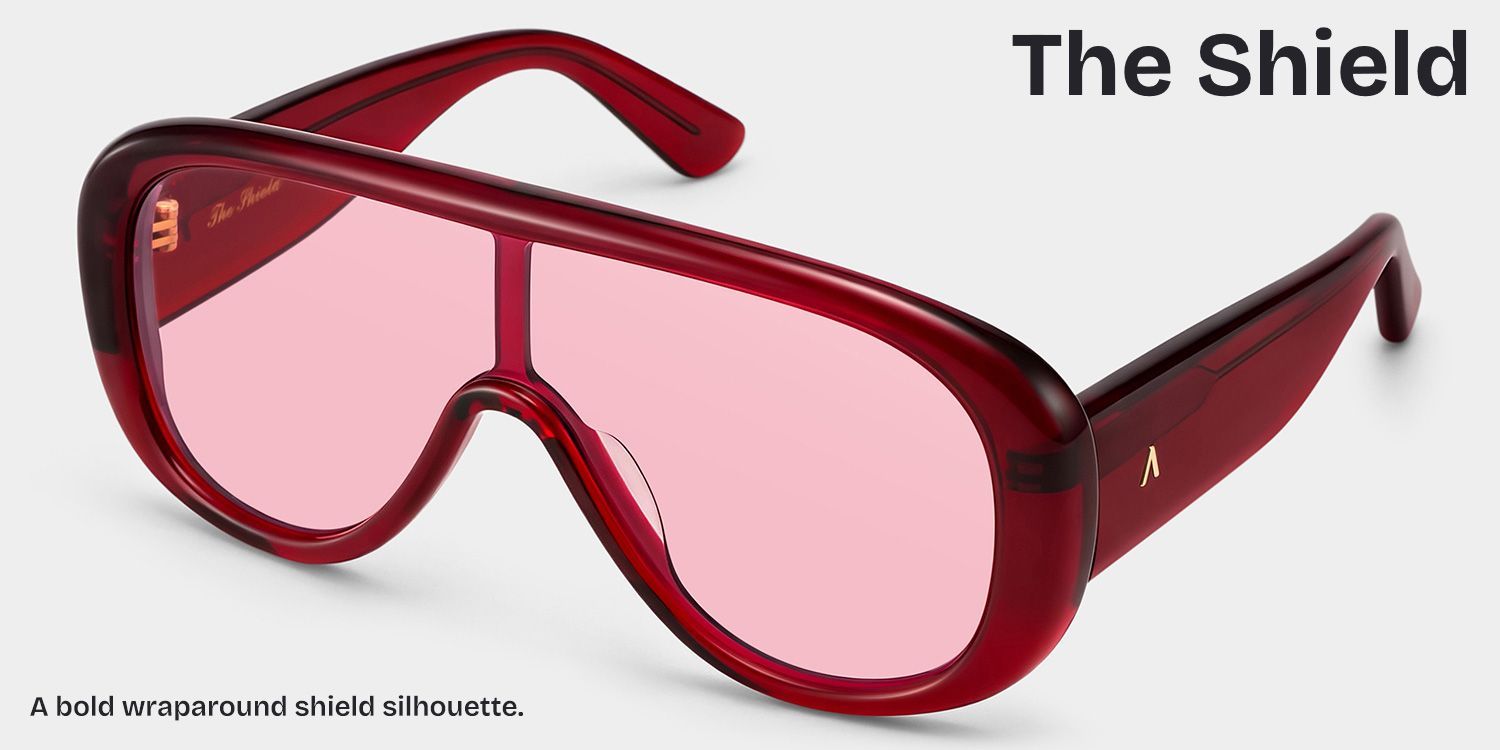 Lunettes de soleil rouges ZEELOOL x Aimee Song The Shield3