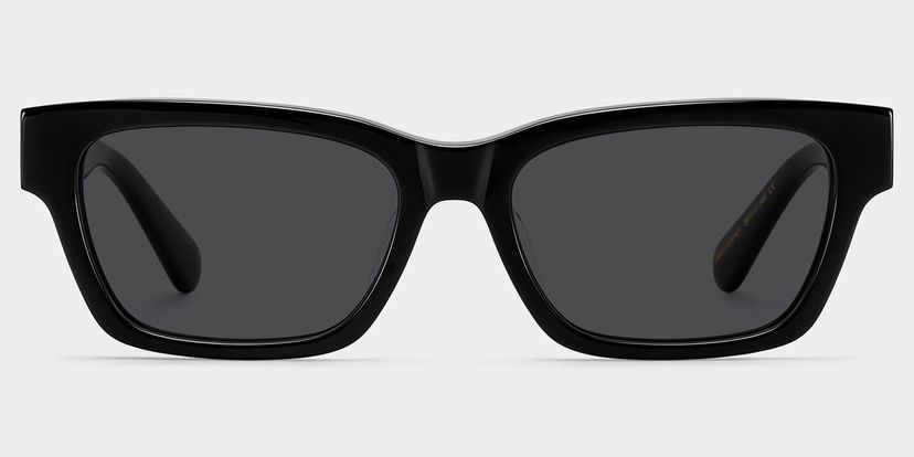 Le Classique Noir Rectangulaire lunettes de soleil