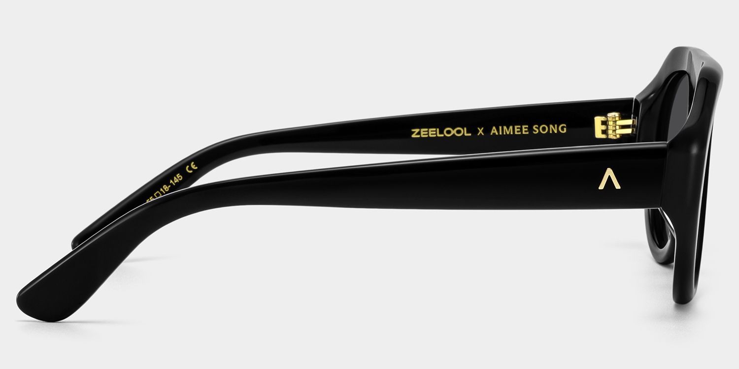 Lunettes de soleil noires The Aviator ZEELOOL x Aimee Song4