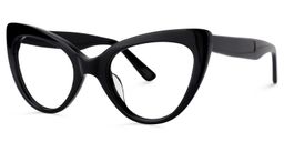 Claudette Noir Cat-eye lunettes1