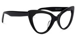 Claudette Noir Cat-eye lunettes2